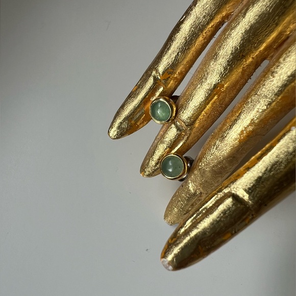 Green Aventurine Studs - Picture 2 of 2